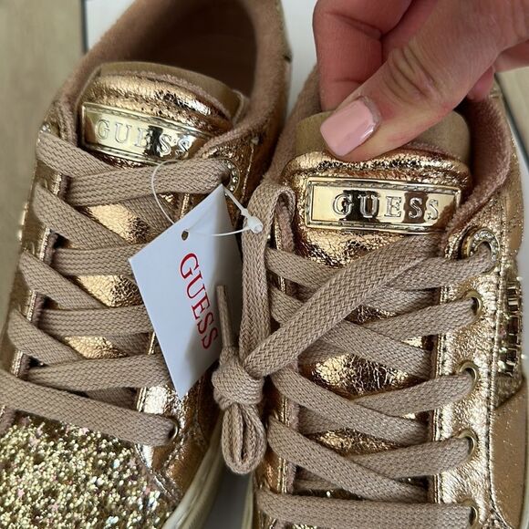Gold glittered sneakers - Picture 12 of 15